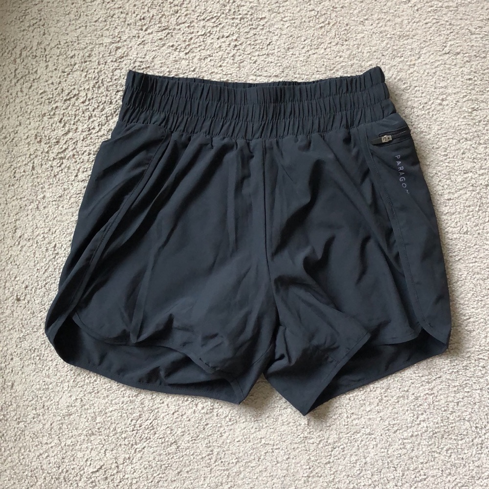 Paragon High Rise Track Shorts, Black, XS